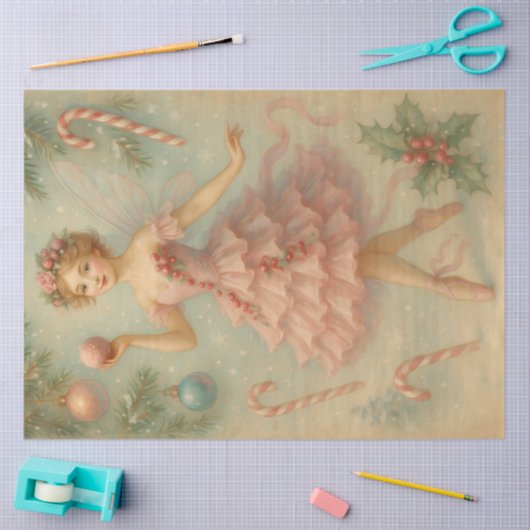 Sugarplum Fairy Christmas Ballet Decoupage Paper Tissuepapier (Craft)