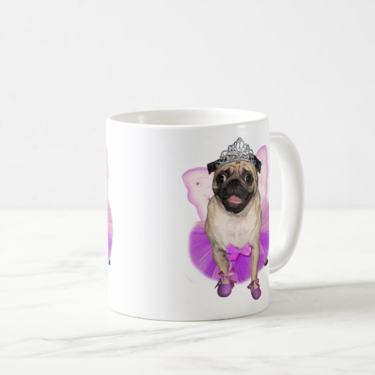 sugarplum fairy pug koffiemok (Voorkant rechts)