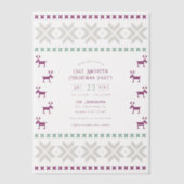 Sugarplum Knit Ugly Sweater Christmas Party Vellum Uitnodigingen (Voorkant)