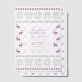 Sugarplum Knit Ugly Sweater Christmas Party Vellum Uitnodigingen (Offset (Uitnodiging))