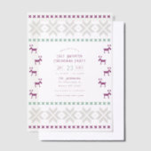 Sugarplum Knit Ugly Sweater Christmas Party Vellum Uitnodigingen (Offset)