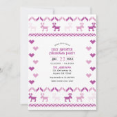 Sugarplum & Snow Knit Ugly Sweater Christmas Party Kaart (Voorkant)