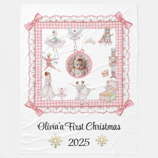 Sugarplum Snuggles Fleece Deken (Voorkant)