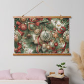 SugarPlum Sparkle Christmas Hangend Wandkleed (Slaapkamer)