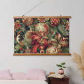 SugarPlum Sparkle Christmas Hangend Wandkleed (Slaapkamer)