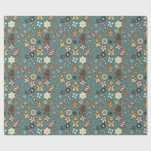 Sugarplum Swirls Wrapping Paper Cadeaupapier (Vlak)