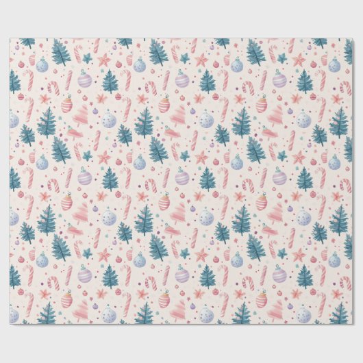 "Sugarplum Vakantie Charm Pattern" Cadeaupapier (Vlak)