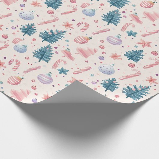 "Sugarplum Vakantie Charm Pattern" Cadeaupapier (Hoek)