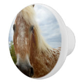 Sugar's Stride: De genade van de Appaloosa Keramische Knop (Rechts)
