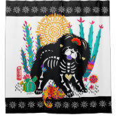 SUGARSKULL NIRVANA Chow Dog Douchegordijn (Voorkant)