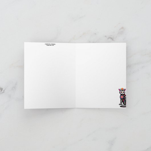 SUGARSKULL NIRVANA chow dog halloween Kaart (Binnen)