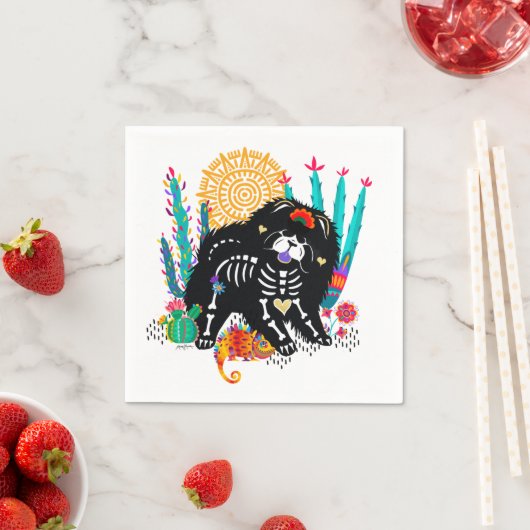 SUGARSKULL NIRVANA chow dog halloween Servet (Insitu)