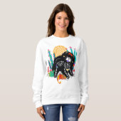 SUGARSKULL NIRVANA chow dog halloween witte shirte Trui (Voorkant volledig)