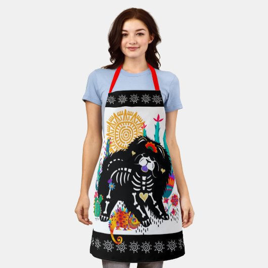 SUGARSKULL NIRVANA Chow Dog Schort (Gedragen)