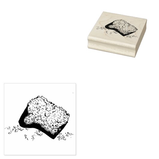 Sugary Beignet gebak Louisiana Franse stijl eten Rubberstempel (Gestempeld)