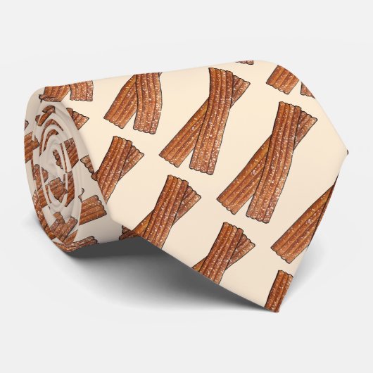 Sugary Churro Fried Dough Pastries Churros Print Stropdas (Opgerold)