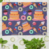 Sugary Delights: Schattig gebak thema patroon Theedoek (Gevouwen)