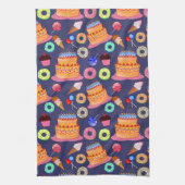 Sugary Delights: Schattig gebak thema patroon Theedoek (Verticaal)