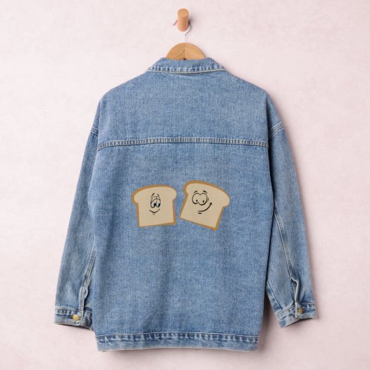 Suggestief Toasts Cream Cheese Pun Funny Couples Denim Jacket (Hangar)