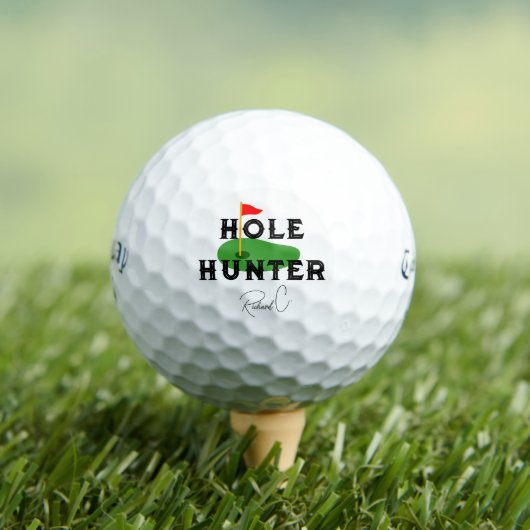 Suggestieve Hole Hunter Golf Meme, Monogram Aangep Golfballen (Insitu Shirt)