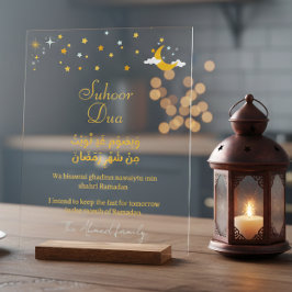 Suhoor Dua Acryl Bord Ramadan Islamitische Decorat