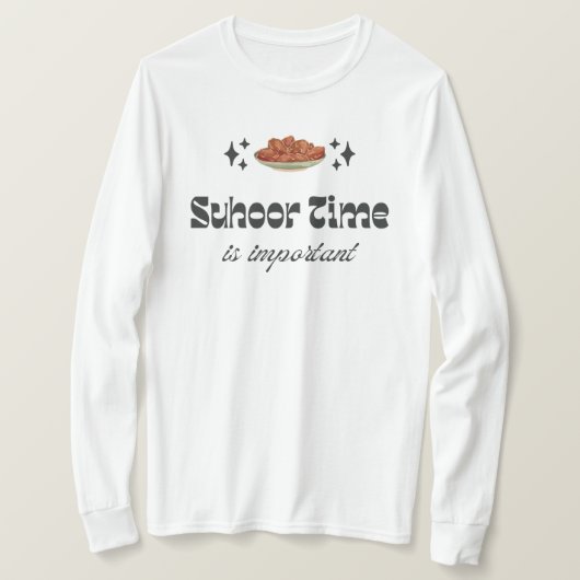 Suhoor Time Ramadan Nacht Islamitisch T-shirt (Design voorkant)