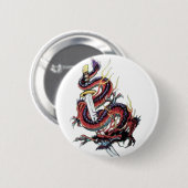 Sui Riu Japanse Dragon Katana Ronde Button 5,7 Cm (Voorkant /achterkant)