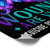 Suïcidaal gedrag Prevention Awareness Not All Woun Poster (Hoek)