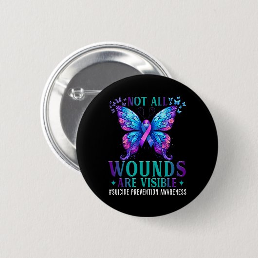 Suïcidaal gedrag Prevention Awareness Not All Woun Ronde Button 5,7 Cm (Voorkant /achterkant)