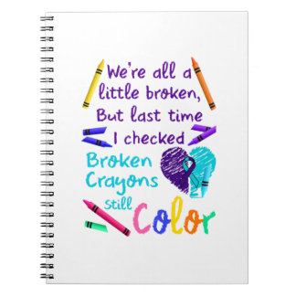 Suïcidale gedachten Prevention Broken Crayons Stil Notitieboek