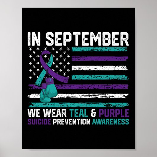Suicide Awareness 2024 In September We Wear Teal P Poster (Voorkant)