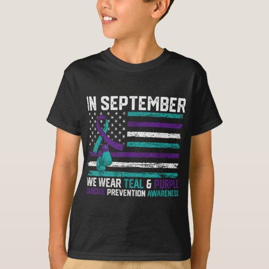 Suicide Awareness 2024 In September We Wear Teal P T-shirt (Voorkant)