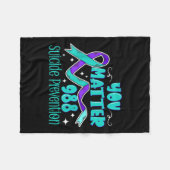 Suicide Awareness - 988 Shirt - Suicide Prevention Fleece Deken (Voorkant (Horizontaal))