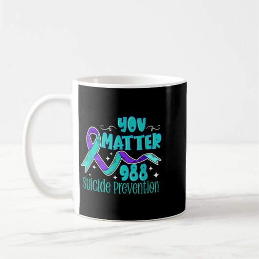 Suicide Awareness - 988 Shirt - Suicide Prevention Koffiemok (Links)
