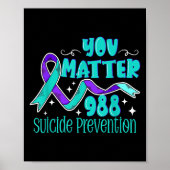 Suicide Awareness - 988 Shirt - Suicide Prevention Poster (Voorkant)