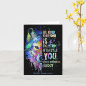 Suicide Awareness Be Kind Everyone Is Fighting A T Kaart (Gele Bloem)