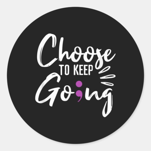 Suicide Awareness Blijf doorgaan Ronde Sticker (Voorkant)