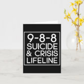 Suicide Awareness Crisis Lifeline 988 Kaart (Gele Bloem)