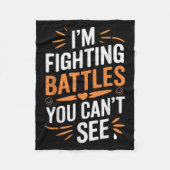 Suicide Awareness Depression Anxiety Mental Health Fleece Deken (Voorkant)