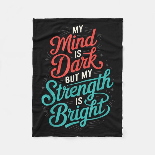 Suicide Awareness Depression Anxiety Mental Health Fleece Deken (Voorkant)