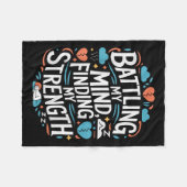 Suicide Awareness Depression Anxiety Mental Health Fleece Deken (Voorkant (Horizontaal))