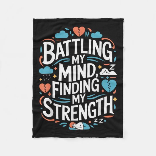 Suicide Awareness Depression Anxiety Mental Health Fleece Deken (Voorkant)