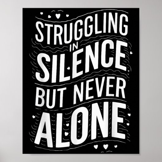 Suicide Awareness Depression Anxiety Mental Health Poster (Voorkant)