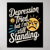 Suicide Awareness Depression Anxiety Mental Health Poster (Voorkant)