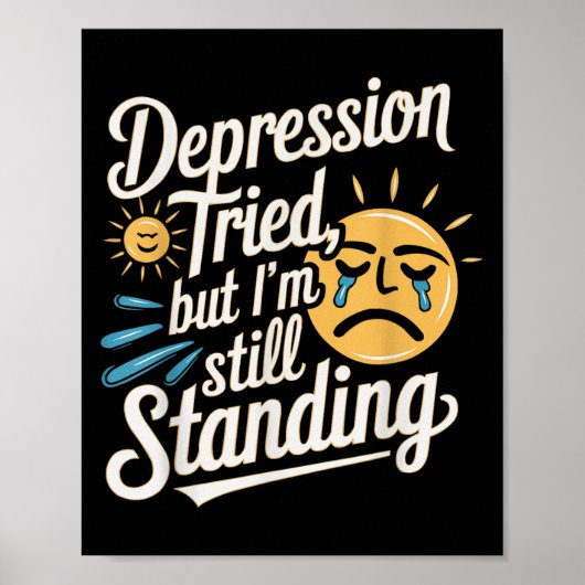 Suicide Awareness Depression Anxiety Mental Health Poster (Voorkant)