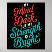 Suicide Awareness Depression Anxiety Mental Health Poster (Voorkant)