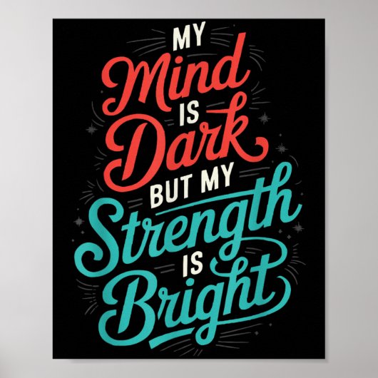 Suicide Awareness Depression Anxiety Mental Health Poster (Voorkant)