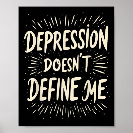 Suicide Awareness Depression Anxiety Mental Health Poster (Voorkant)