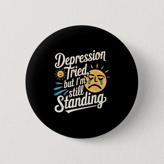 Suicide Awareness Depression Anxiety Mental Health Ronde Button 5,7 Cm (Voorkant)
