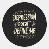 Suicide Awareness Depression Anxiety Mental Health Ronde Sticker (Voorkant)